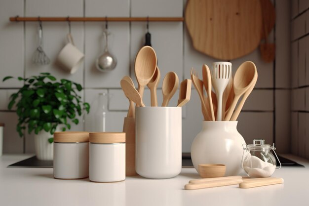 L'élégance intemporelle dans la cuisine Accents en bois Designs modernes et essentiels culinaires