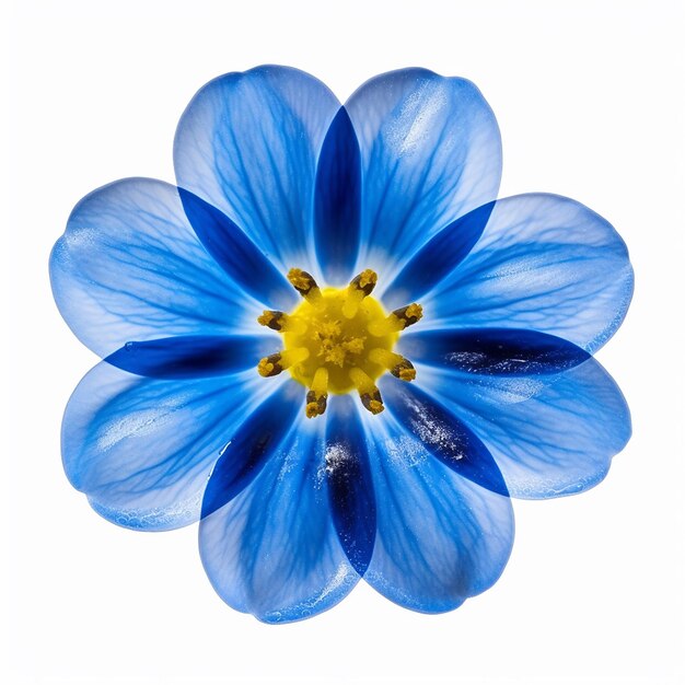 L'élégance de la mini fleur bleue surélevée