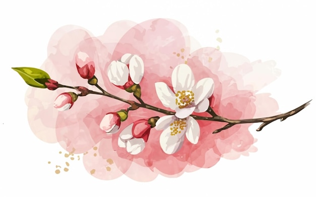L'élégance minimaliste de la fleur de cerisier