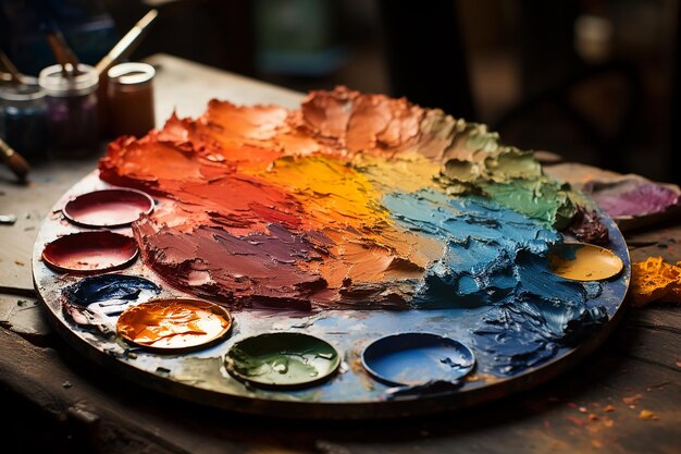 Photo Élégance de la palette artistique