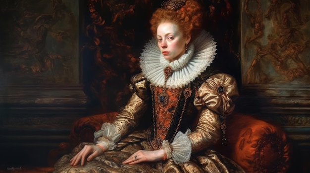 L'élégance de la reine Un portrait baroque