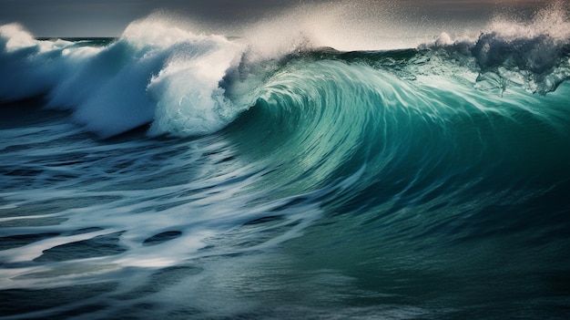 L'élégance des vagues et de l'horizon de l'océan