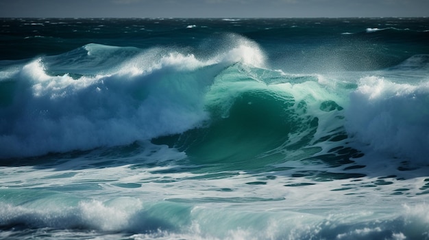 L'élégance des vagues et de l'horizon de l'océan