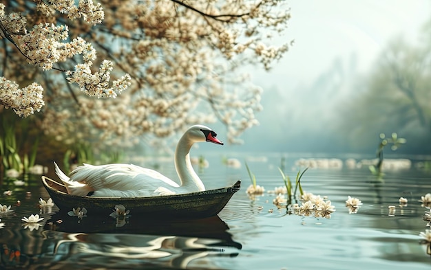 L'élégant bateau du cygne Serenity.