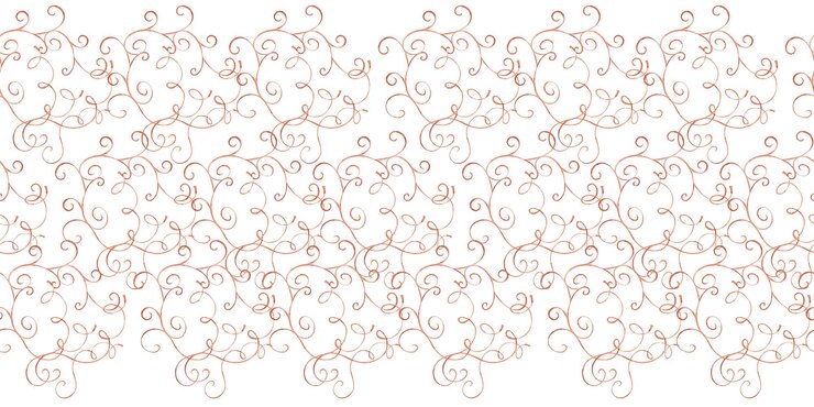 Photo elegant bord de rouleau floral en cuivre
