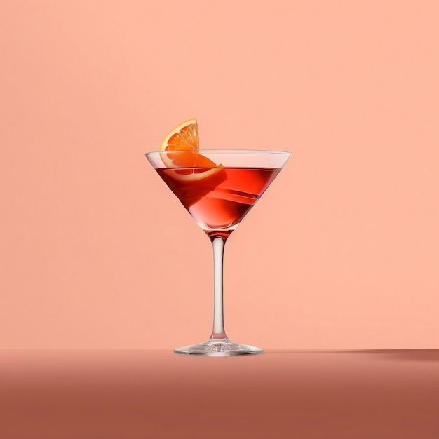 élégant cocktail d'été alcoolisé daiquiri sur un fond frais moderne avec la lumière du soleil