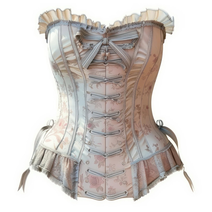 Photo un élégant corset floral vintage