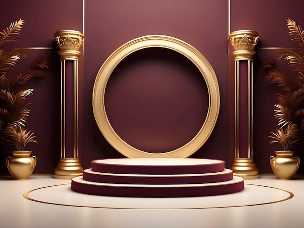 élégant podium de luxe illustration de fond exclusive haut de gamme sophistiqué opulent prestigieux