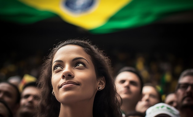 Photo eleitora brasileira em uma secao le vote électoral a été effectué.