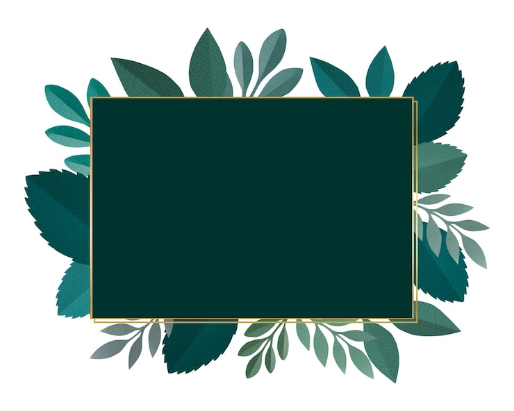 Photo élément de cadre de feuille png fond transparent