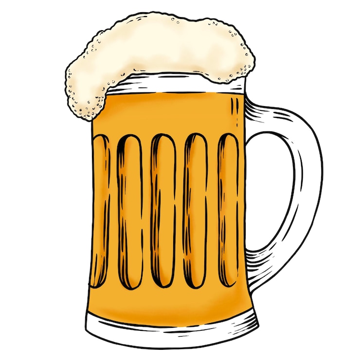 Photo élément de conception de l'autocollant de verre de bière