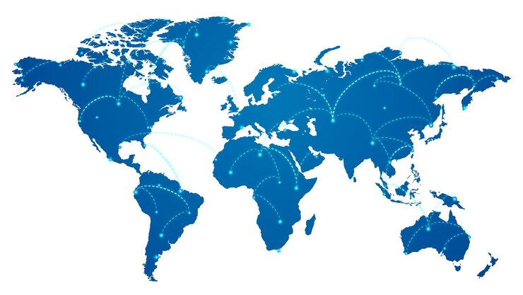 Photo élément de conception de connexion globale png fond transparent