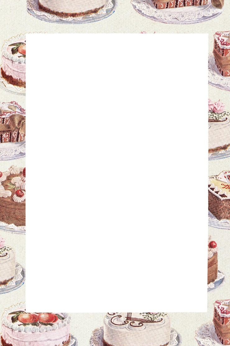 Photo élément de conception du cadre des gâteaux fantaisistes