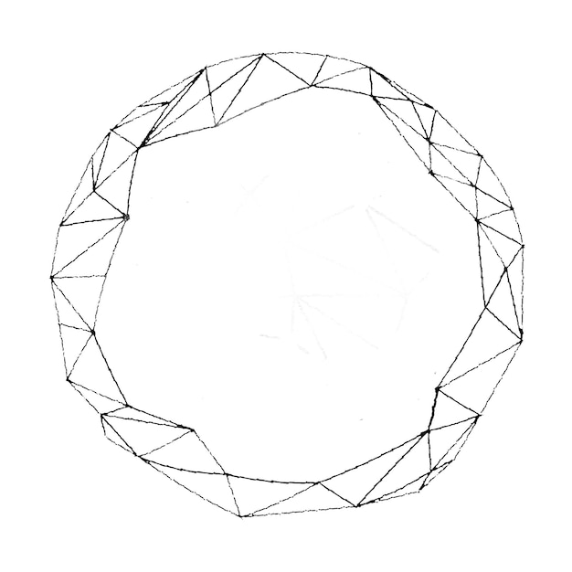 Élément de conception du contour de l'anneau de polyèdre 3D