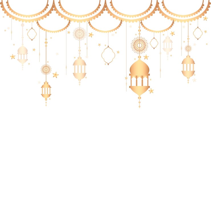 Photo l'élément de conception d'eid muabrak en or est transparent png