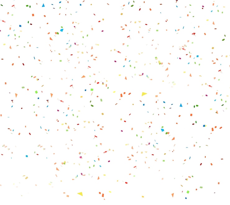 Photo élément png de confetti à fond transparent