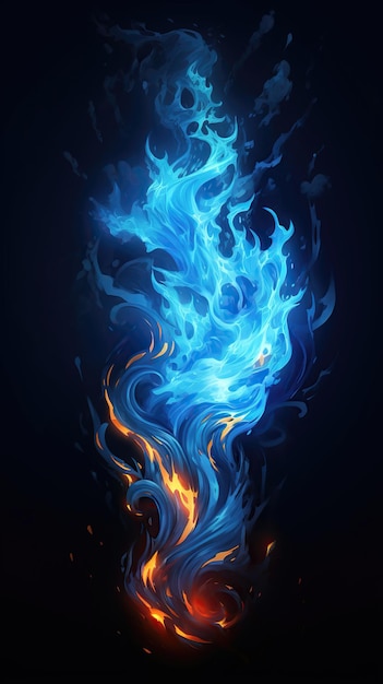 Photo Élémentaire du feu bleu