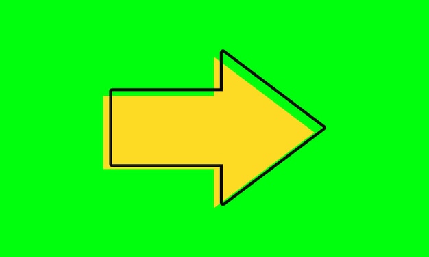 Éléments de conception de flèche conception d'icône simple et facile à utiliser car il utilise un écran vert