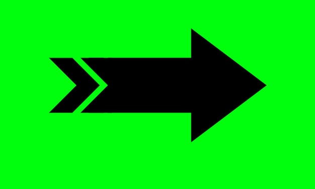 Éléments de conception de flèche conception d'icône simple et facile à utiliser car il utilise un écran vert