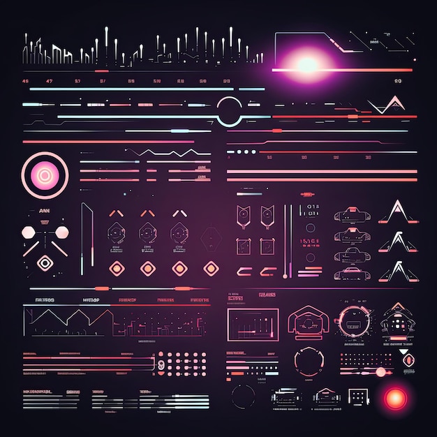 Photo Éléments de ligne scifi hud hitech