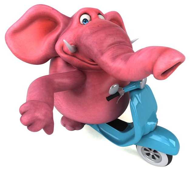 Éléphant Amusant - Illustration 3d