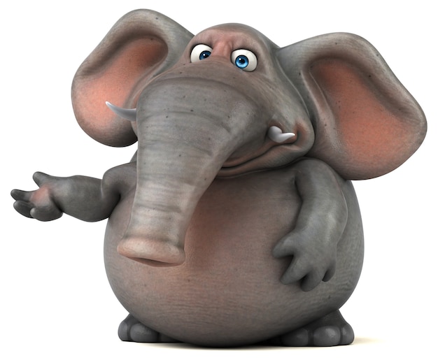Éléphant amusant - Illustration 3D
