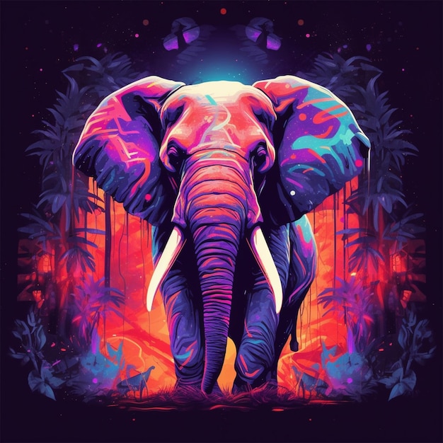 Éléphants dans la forêt