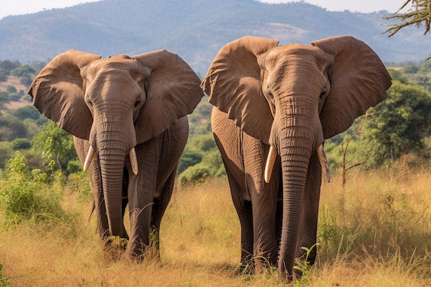 Les éléphants sages errent