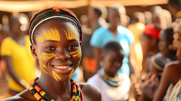 Un élève participant à un événement culturel parrainé par l'école