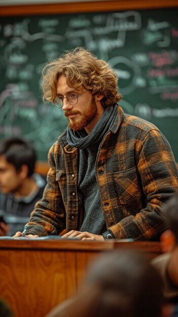 Photo les élèves écrivent en classe sur le tableau blancxa