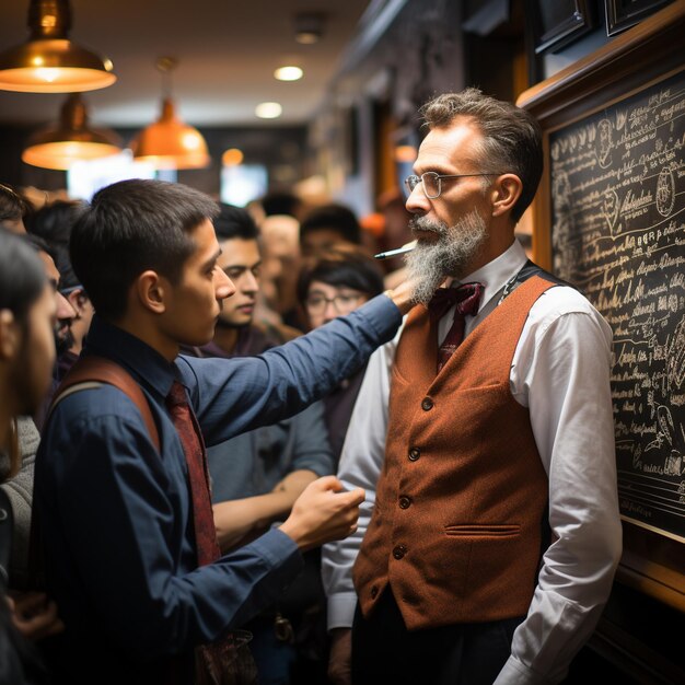 Photo les élèves surprennent leur professeur