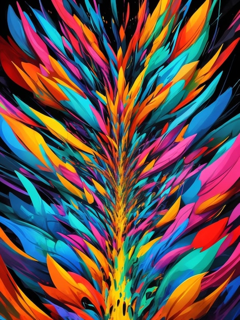 Élevez votre arrière-plan avec un éclat de couleur et de créativité dans cette illustration d'art abstrait
