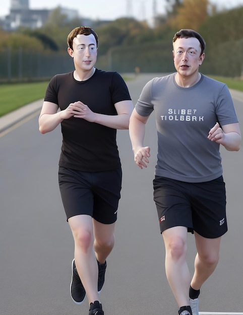 Elon Musk et Mark Zuckerberg ensemble