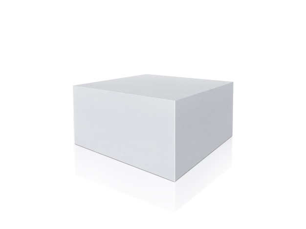 Emballage Blanc Boîte En Carton Blanc Isolé Sur Fond Blanc Prêt Pour La Conception De L'emballage