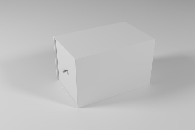 Emballage de boîte blanche de rendu 3d pour la présentation de la marque