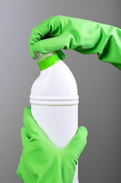 Emballage en plastique de bouteille de détergent à ouverture manuelle avec liquide organique vert écologique pour le nettoyage du lavage