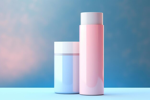 Emballages pastel doux pour les produits de beauté et de toilette