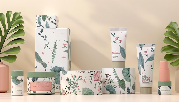 Photo emballages pour les cosmétiques et les produits de beauté