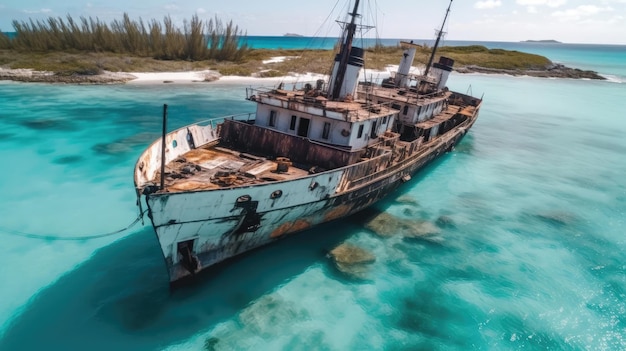 Embarquez pour une exploration fascinante en 8K de l'énigmatique triangle des Bermudes où un navire fantôme navigue silencieusement dans les eaux brumeuses. Généré par l'IA