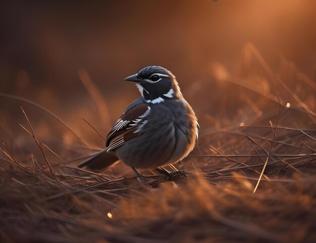 Photo emberiza citrinella generative ai, espèce à gorge rouge