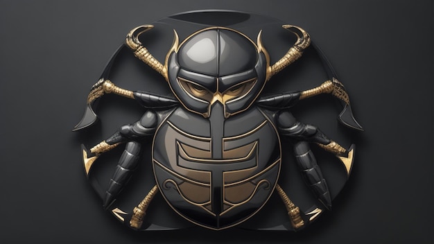 Un emblème audacieux pour Black Scarab BitcoinStyle Cryptocurrency