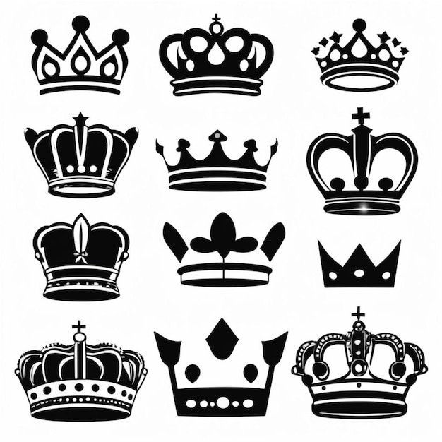 Emblème de la couronne majestueuse Symbole royal de l'excellence