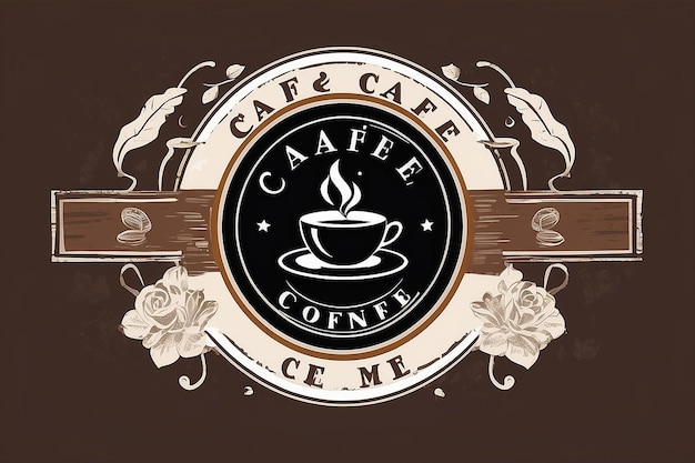 Photo emblème du café symbole du café branding du café