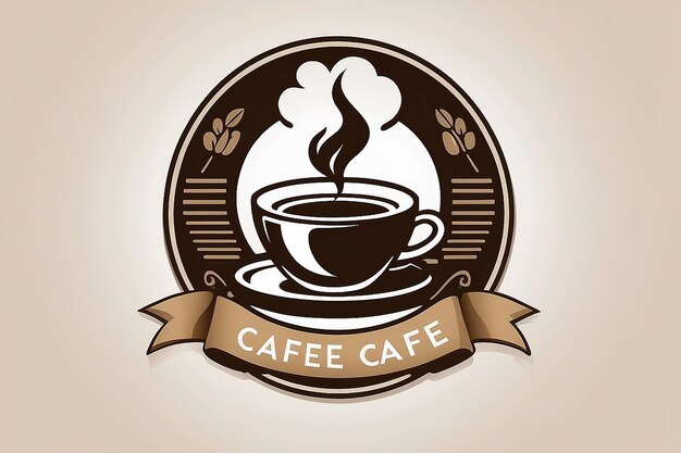 Emblème du café Symbole du café Branding du café