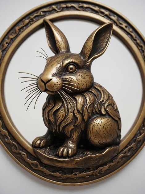 Emblème du logo du lapin en cercle