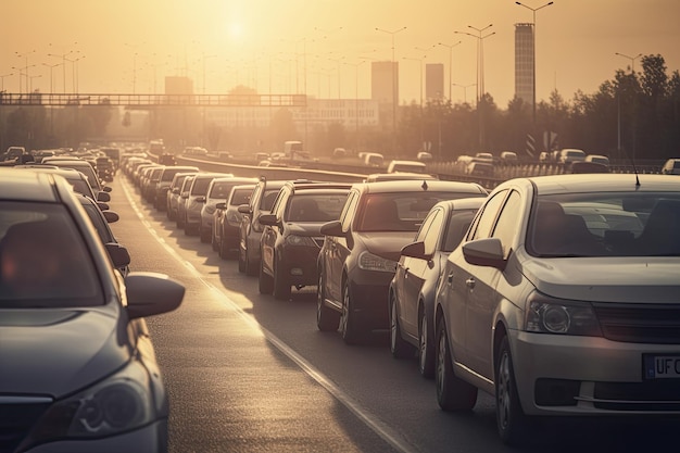 Embouteillage sur autoroute