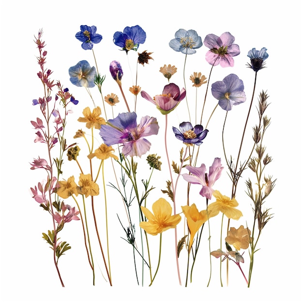 Embrace natures Embrace fleurs pastel doux et botaniques pour le plan de motif floral sans couture serein