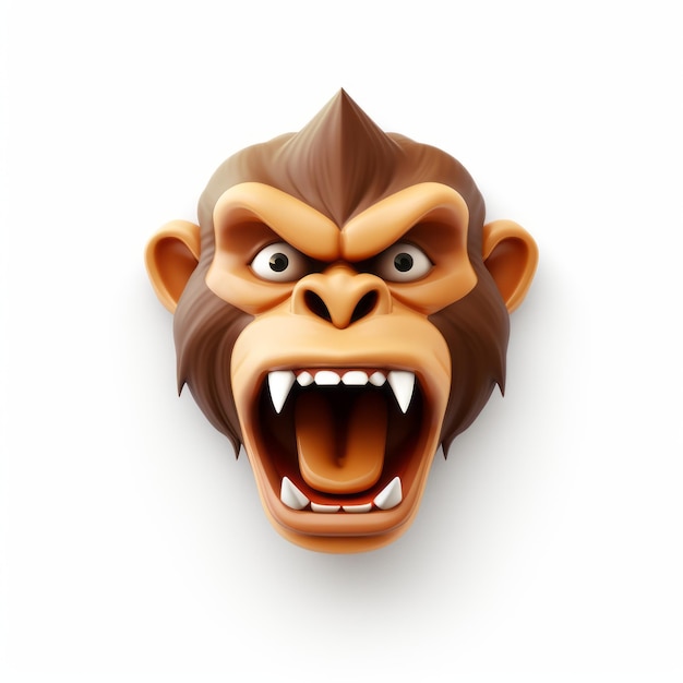 Photo des emoji 3d animés de primates ludiques dans un style d'émoticônes énergiques