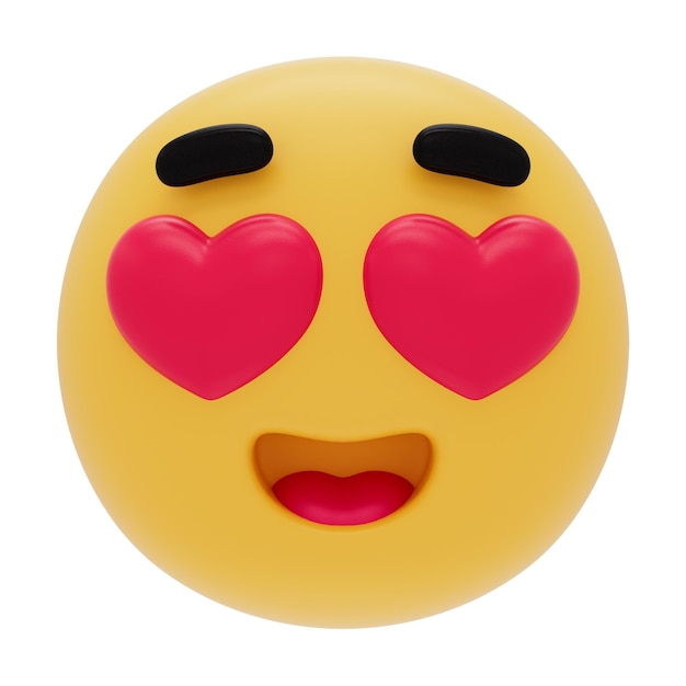 Emoji 3d avec ojos de corazn