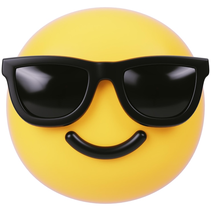 Photo un emoji cool avec des lunettes de soleil